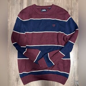 Multicolored chaps crewneck sweater